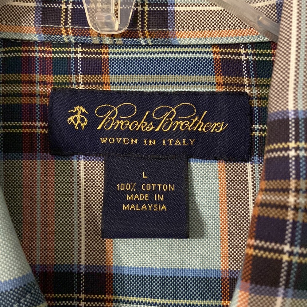 Brooks Brothers Woven in Italy Shirt 100% cotton excellent condition size L - Picture 2 of 7